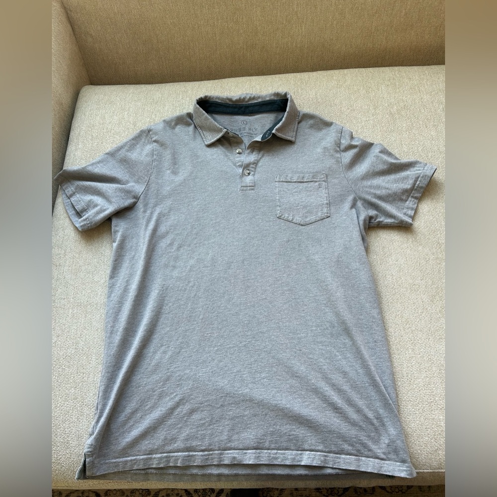 Free Fly Polo Shirt - Men’s Large - Gray